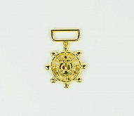 Gold Anchor Medal Charm x5 - Click Image to Close
